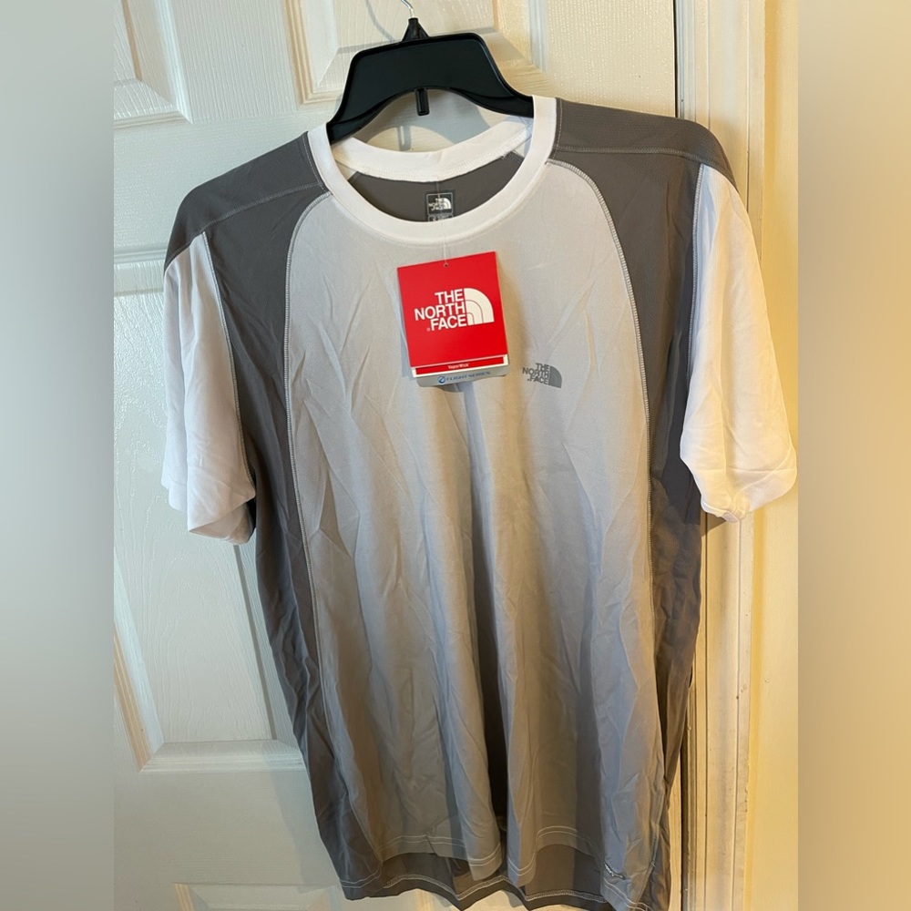 Gray and White The North Fave Shirt. Slight Stain on Front. Never Worn.